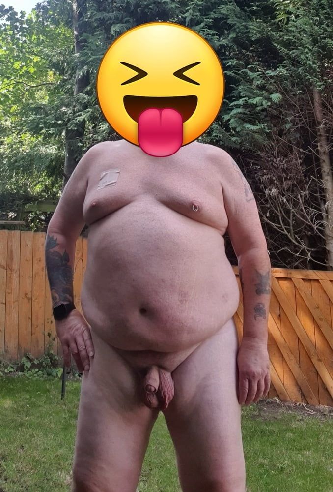 Fat bloke in the garden 