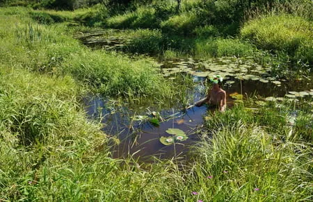 nude in lazy river         