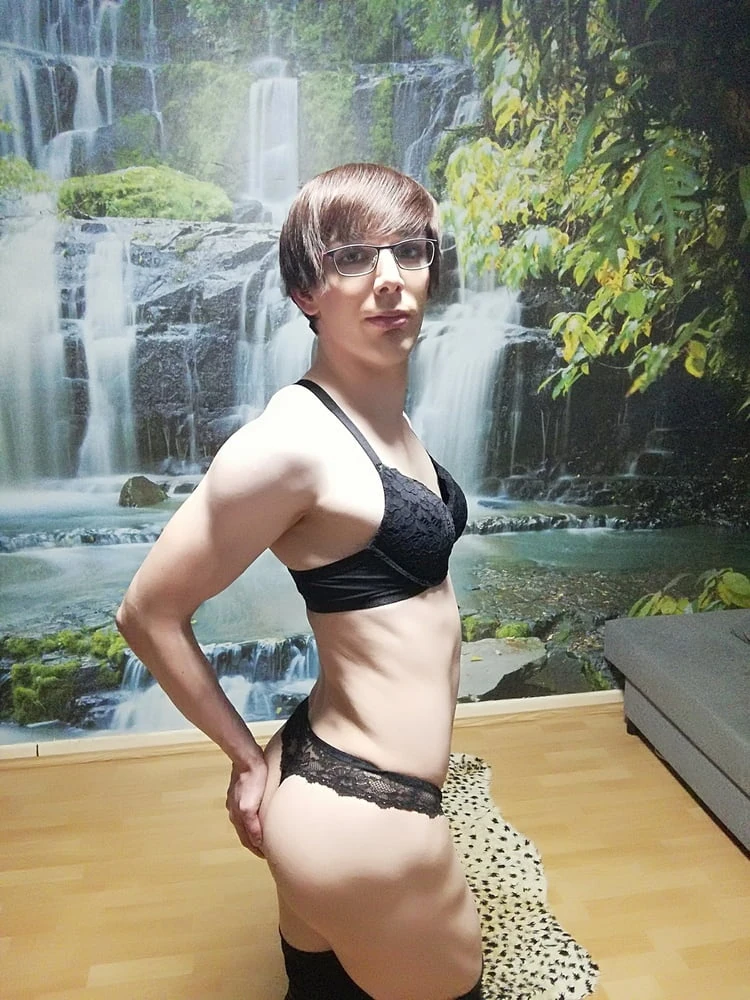 Sissy Faggot In Black #21