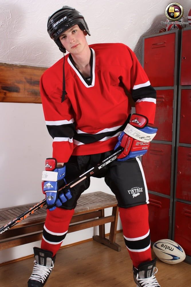 Caspar strips after the hockey game #14