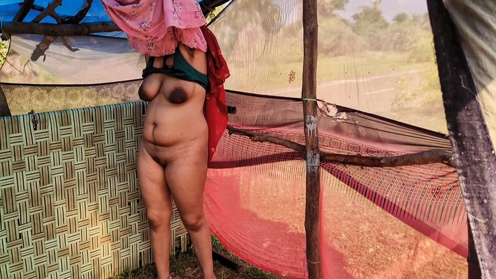 Indian Aunty Fucked Hard by His Friend in Jungle Outdoor Hin #18
