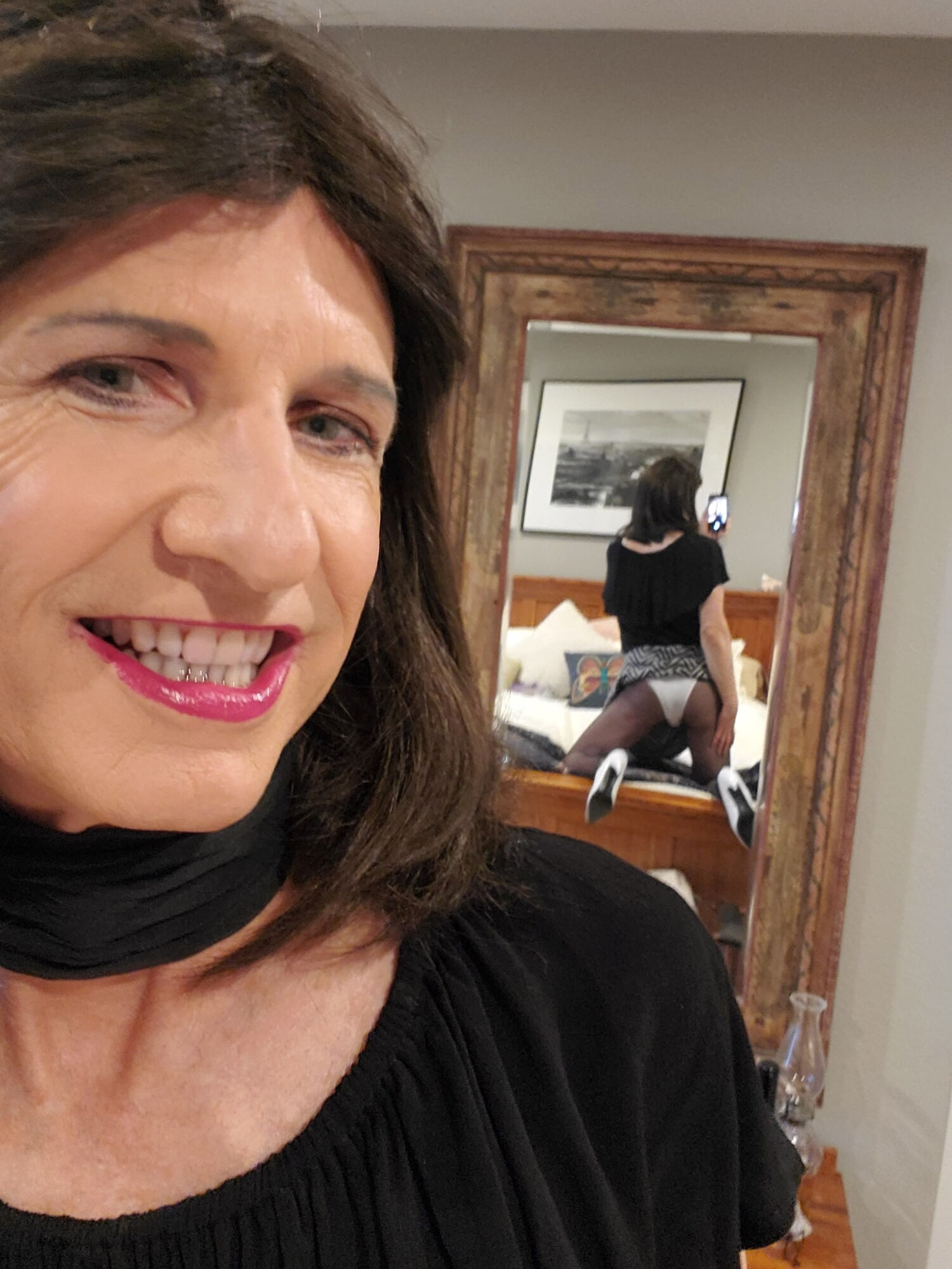 Black and White mini skirt #22