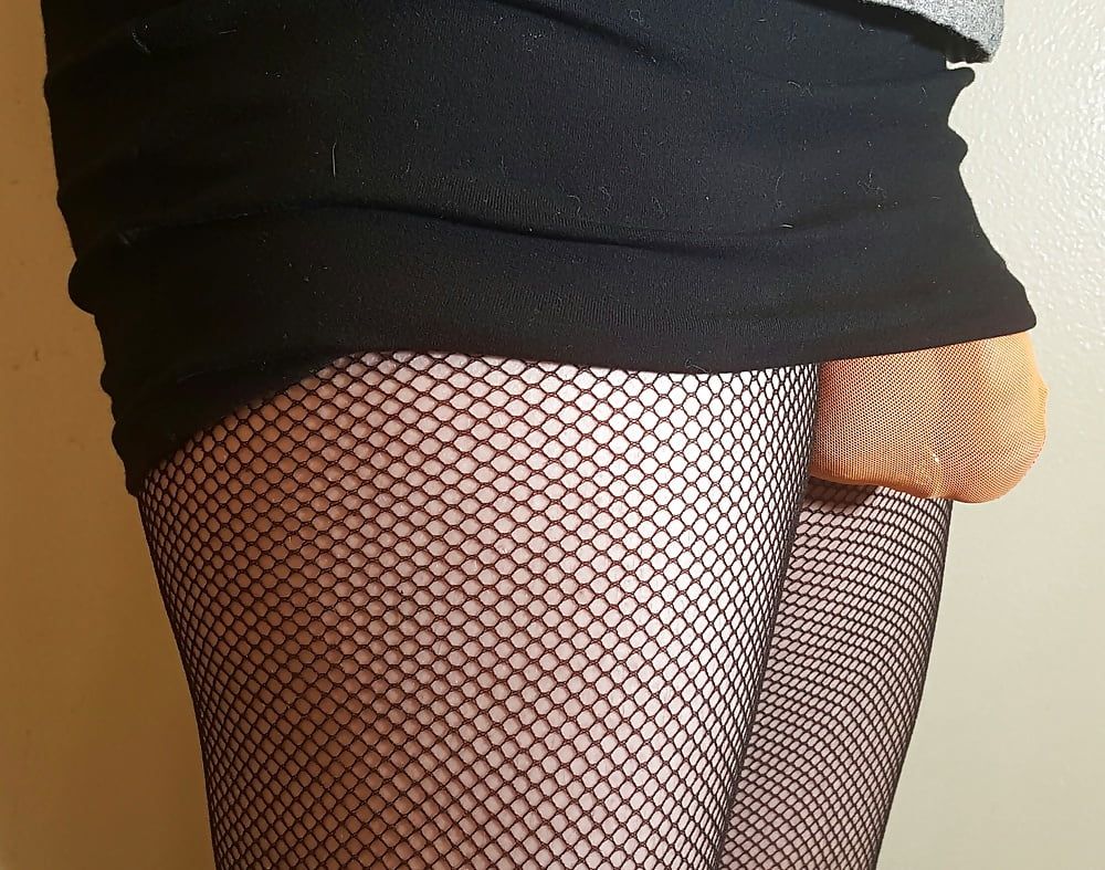 Fishnets MinI Skirt and Ass in Thong #8