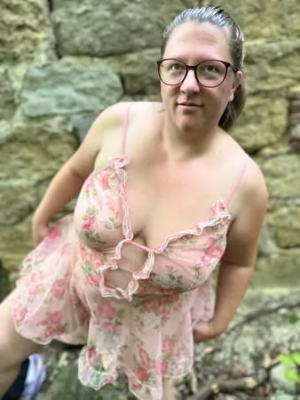 new lingerie tested in the forest         