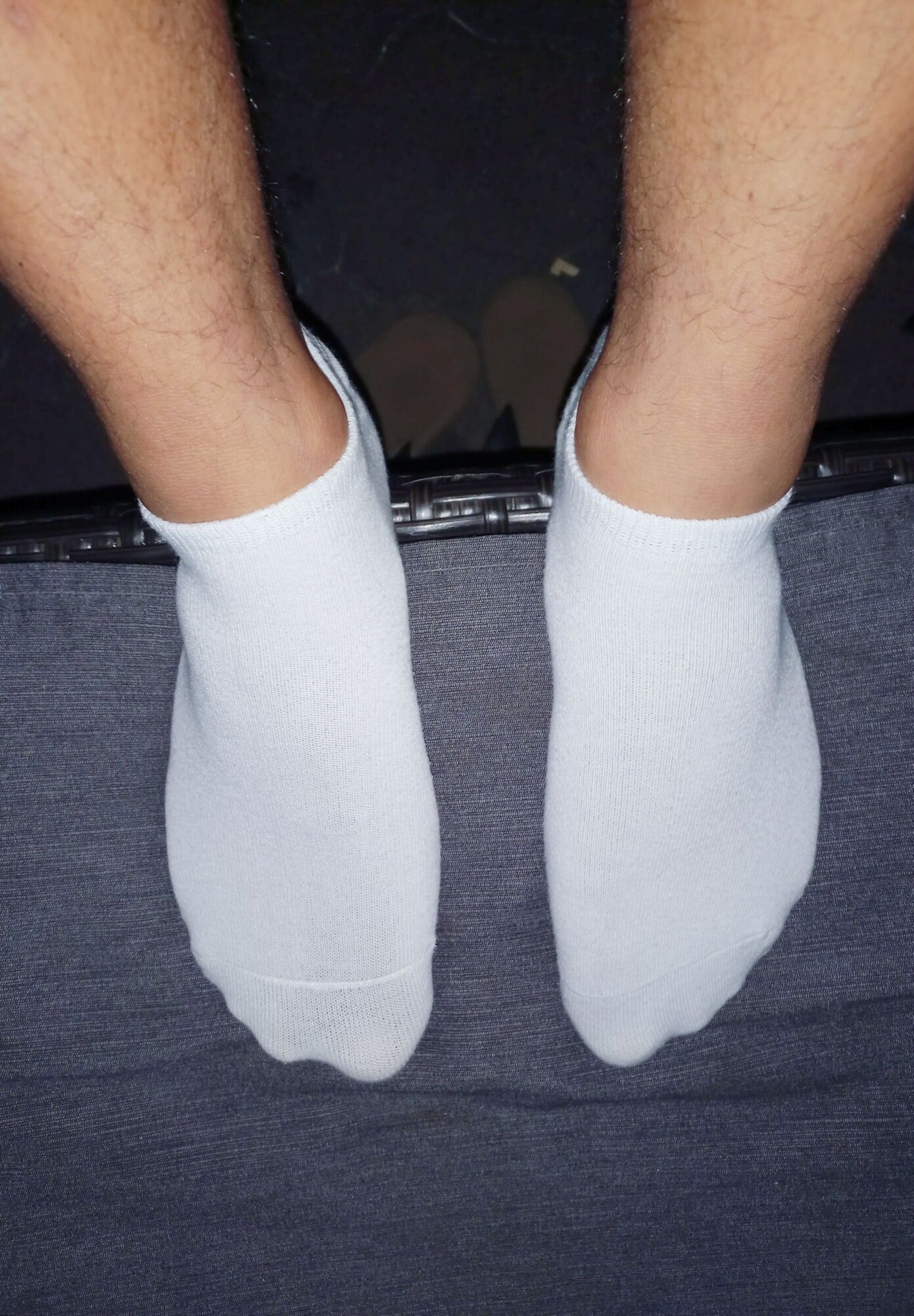 Playing in White socks and soft feet