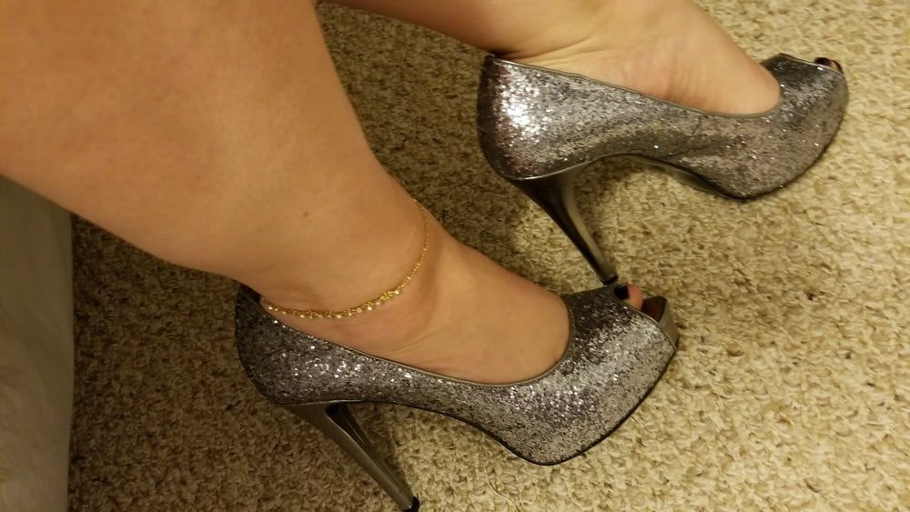 Playing in my shoe closet pretty feet heels flats milf  wife #57