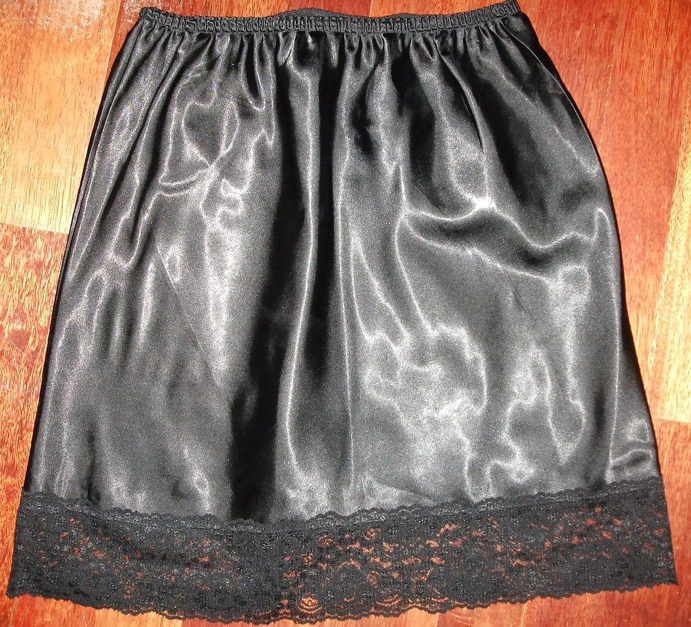 Satin slips and skirts #10