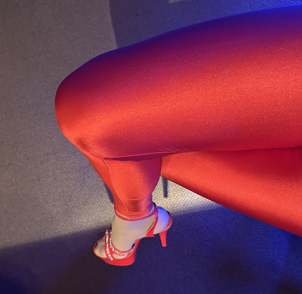 Show you my legs in nylon and lycra & high heels  #17