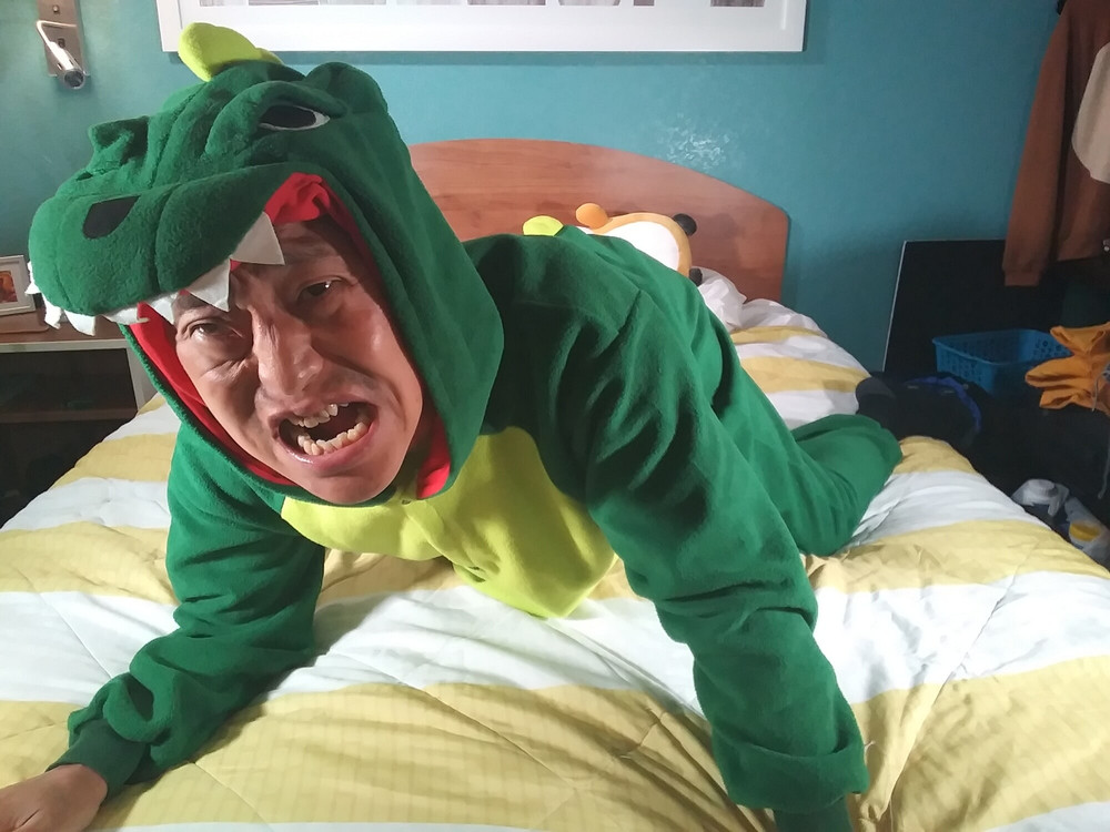 Hot asian boy wearing furry onesies and shiny undies #2