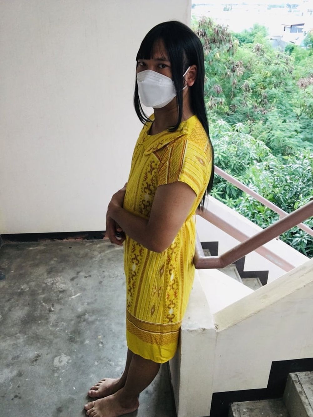 Dress Yellow Teen ladyboy #25