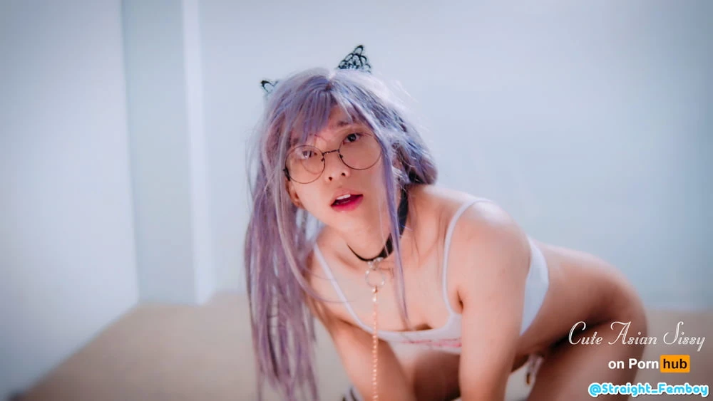 Cute Asian Sissy on P o r n H u b #10