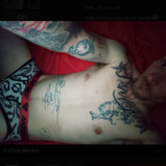 Me half nude