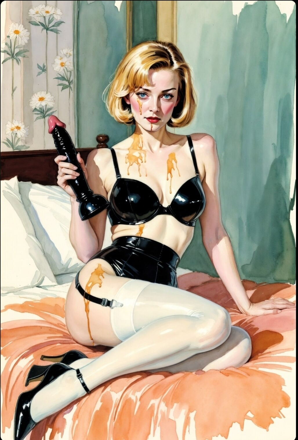 Pixwhores Experimental Enhanced: Sticky Latex & Dildo #5