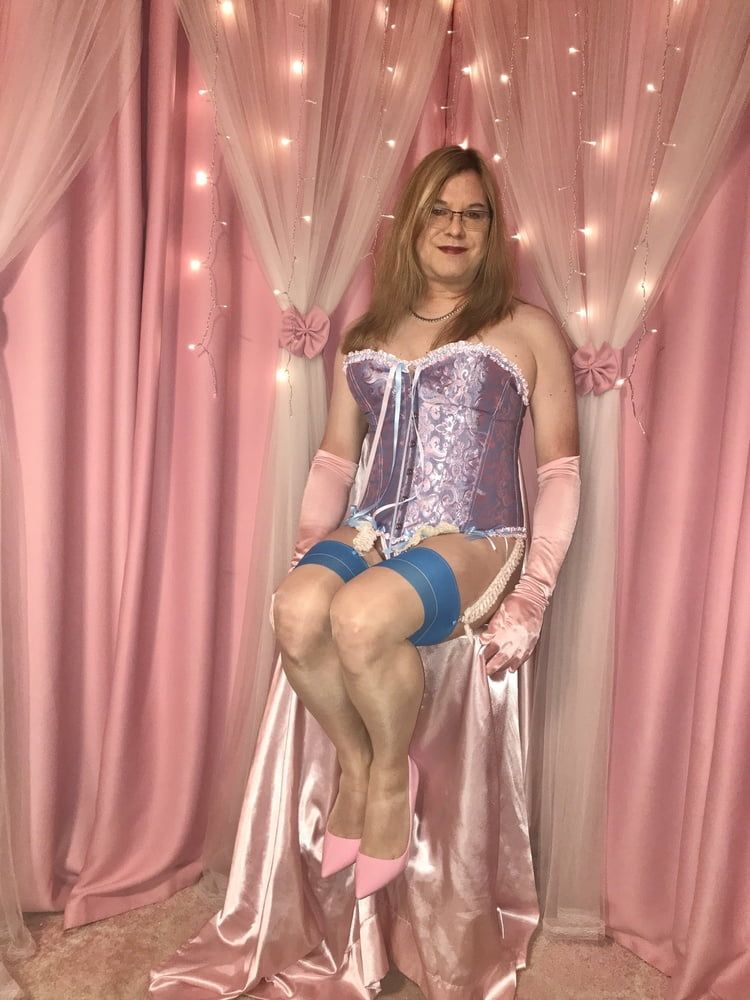 Joanie - Pink and Blue Corset #6