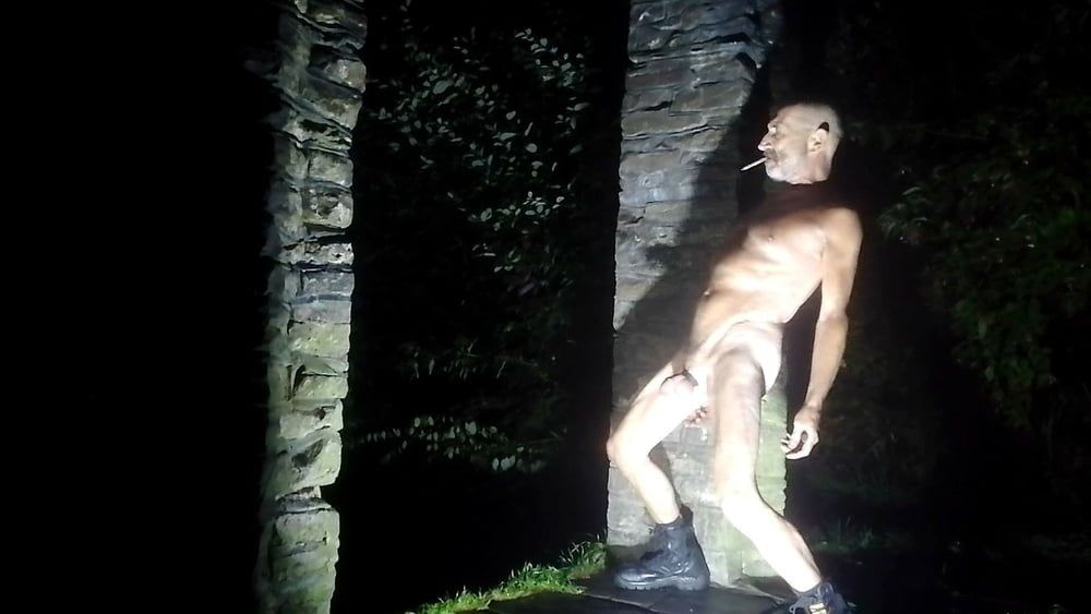 Guy nude outside in public place  #15