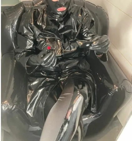 pissing on inflatable chair         
