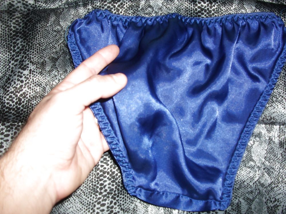 A selection of my wife's silky satin panties #17