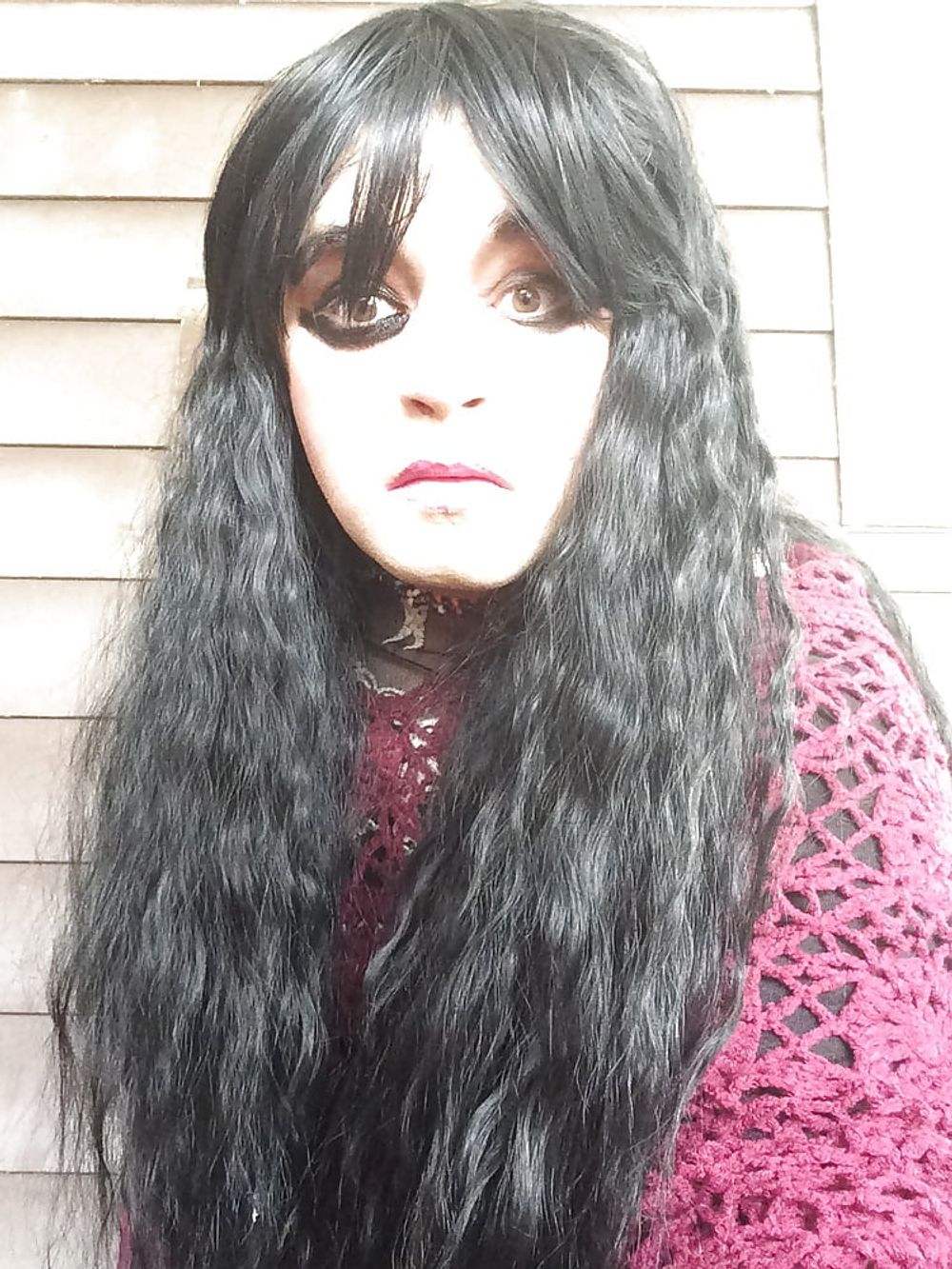 Wrapped In Burgundy (goth tranny) #12