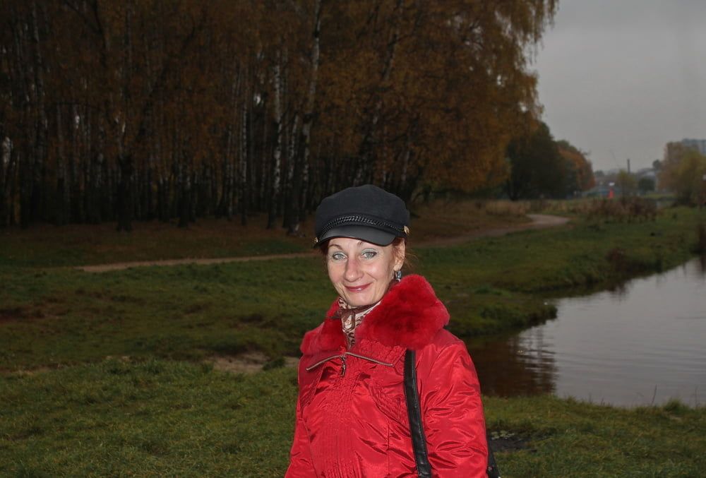 red jacket and yellow leaves #43