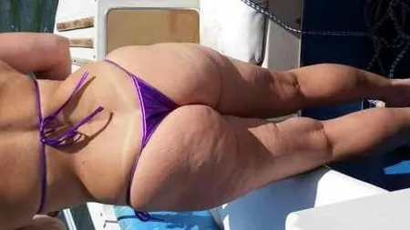 purple thong bikini         