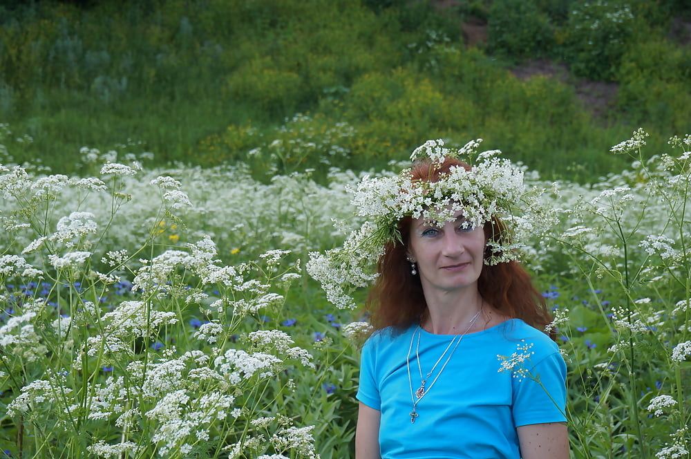 My Wife in White Flowers (near Moscow) #23