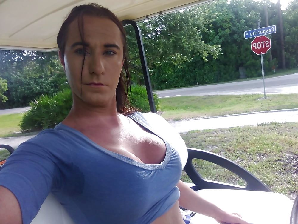 Riding around in a golf cart #12