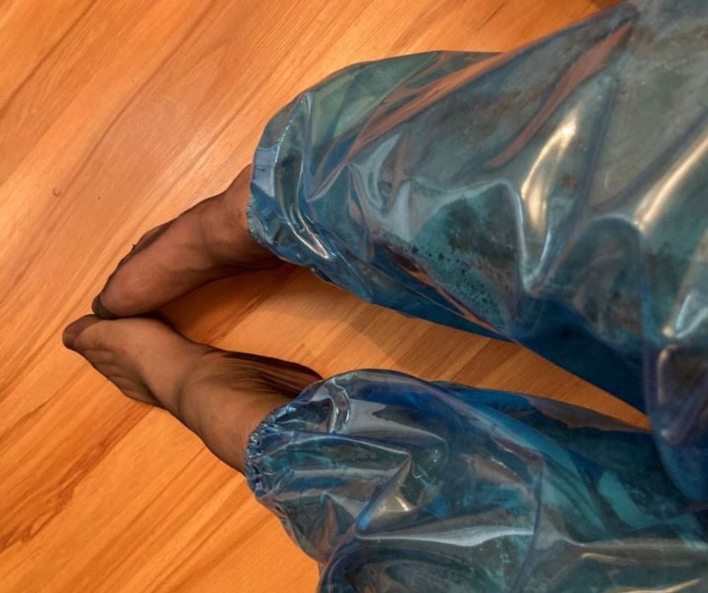 Blue Transparent PVC and Clear PVC Boots #24