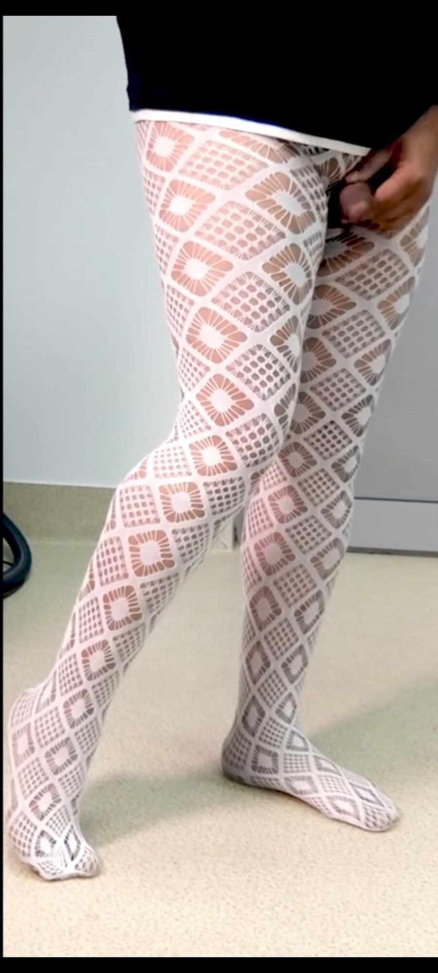 Sexy legs in pantyhose wanking sexy cock #13