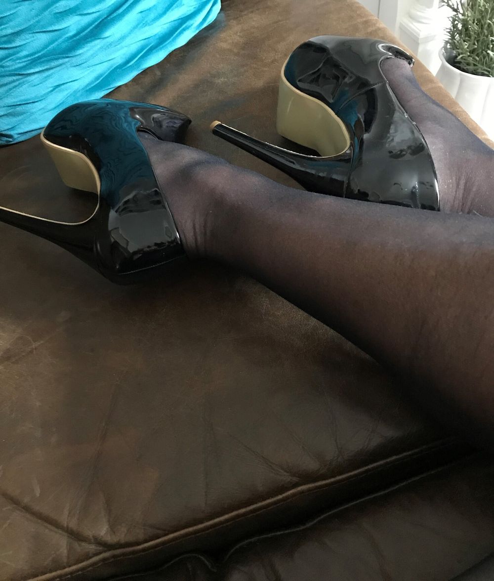 black tights &amp; heels close-up (2) #15