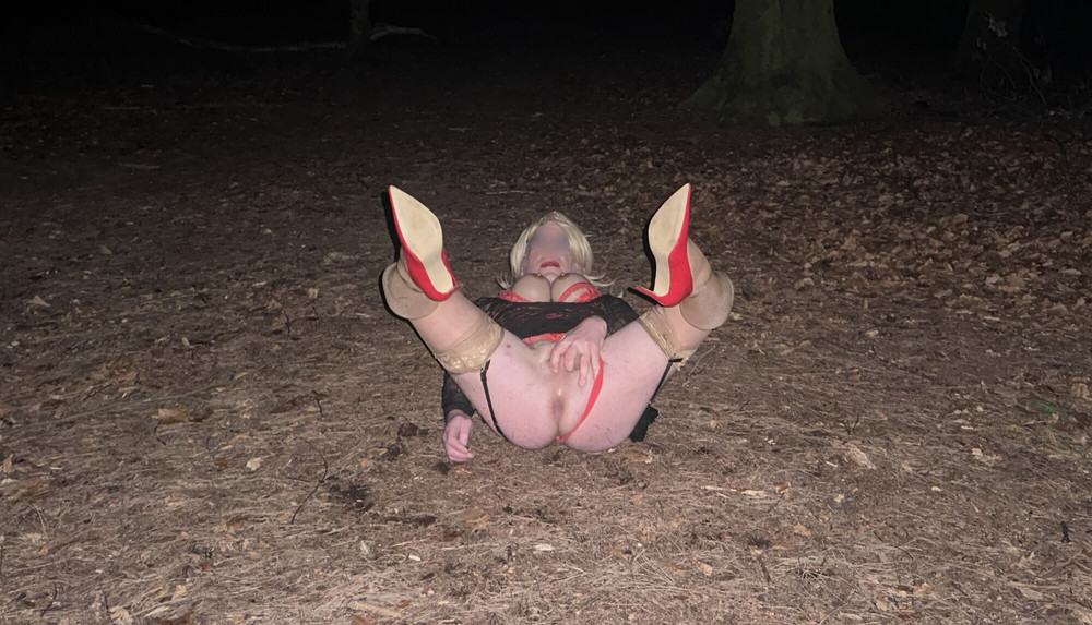 SuzieXXX Woodland Slutty strip in nylons x #21