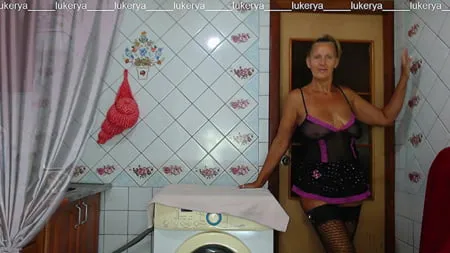 lukerya in black fishnet stockings         