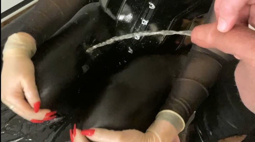 Fetish Pissing on Inflatable Bed #44