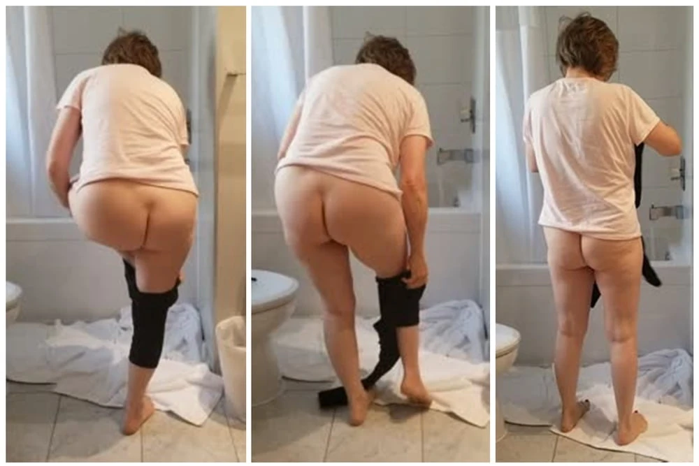 Curvy busty naked grandma on a short vacation #8