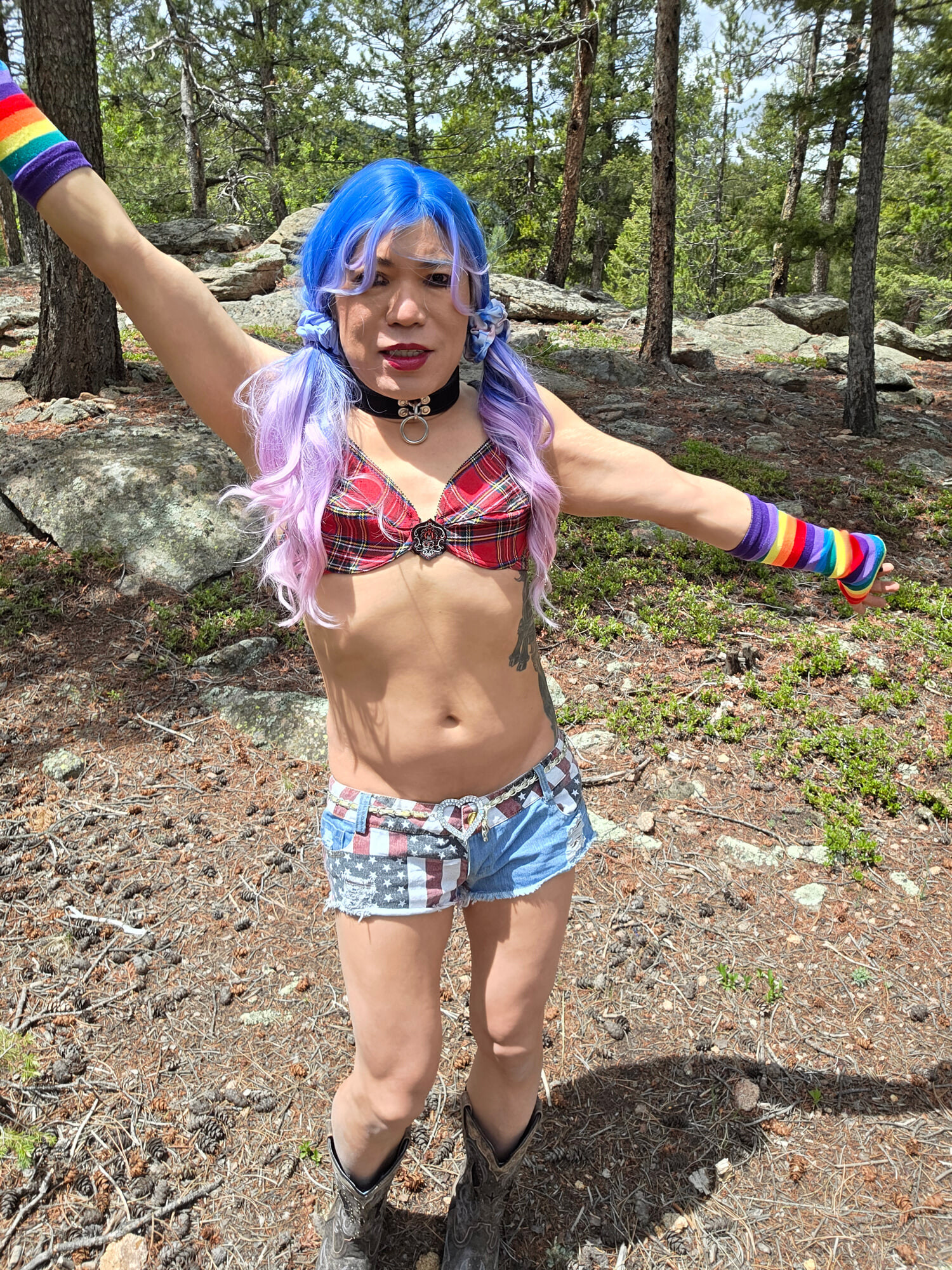 USA Daisy Dukes Shorts TGirl #9