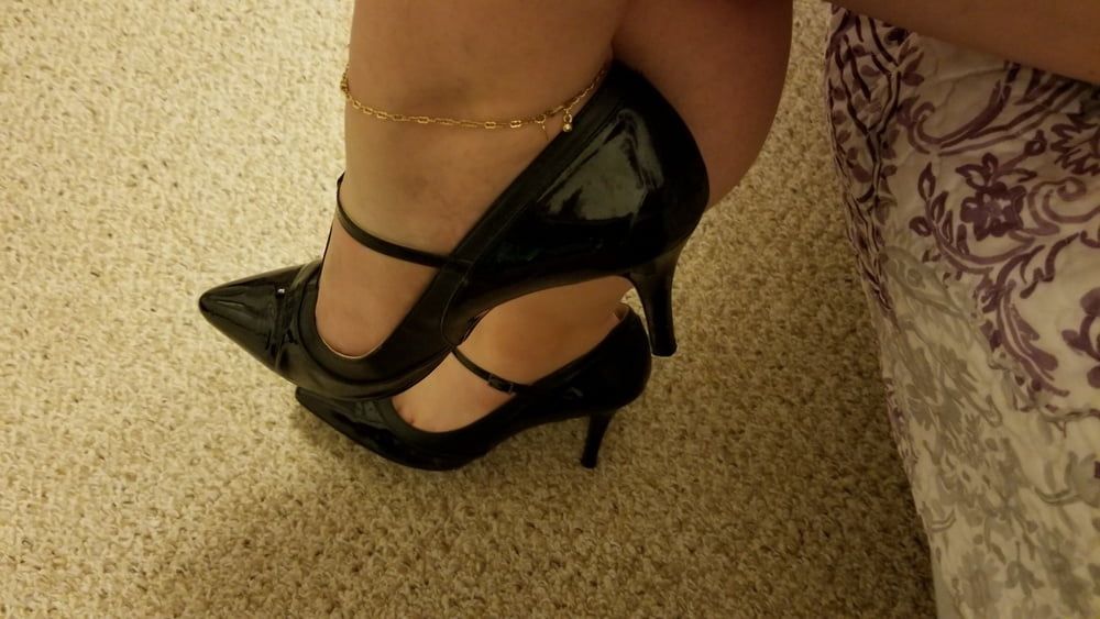 Playing in my shoe closet pretty feet heels flats milf  wife #46
