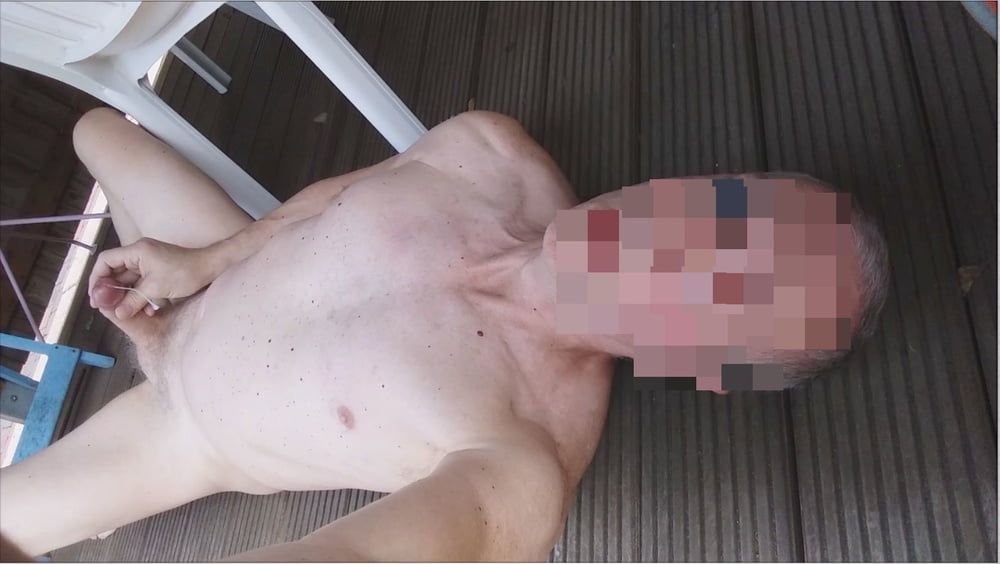 public outdoor exhibitionist twink shooting cum on belly  #44