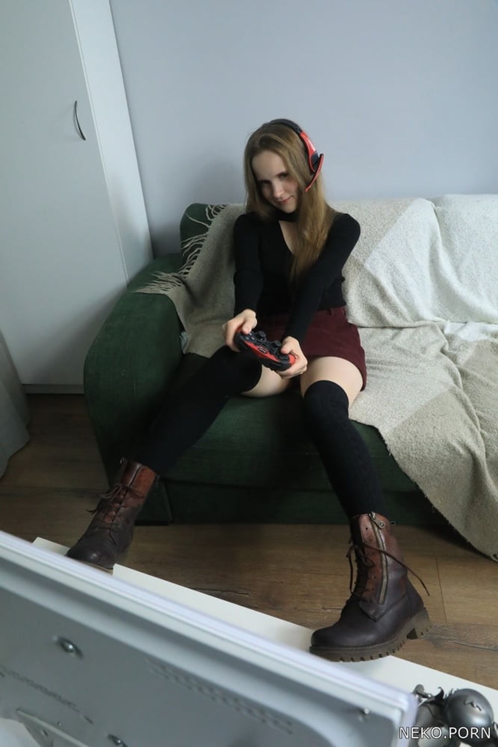 Gamer teen Adela - Geek Nerd porn #42