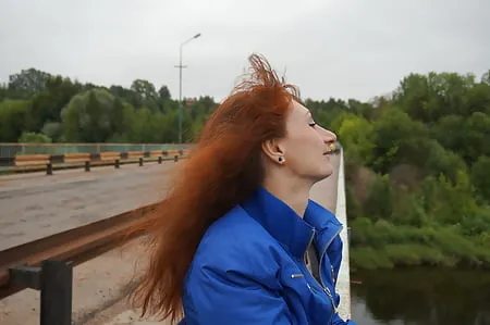 on vazuza river in cold weather         