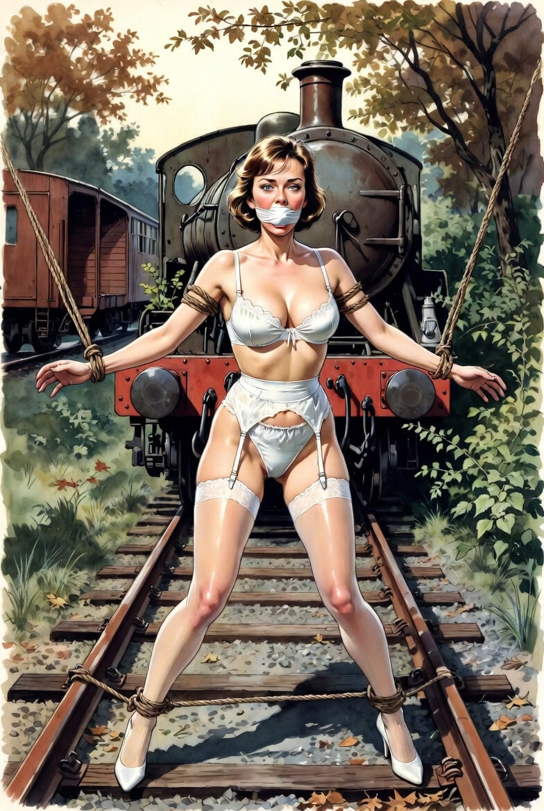 Pixwhores Experimental Enhanced: Stockings in the Railyard 1 #38