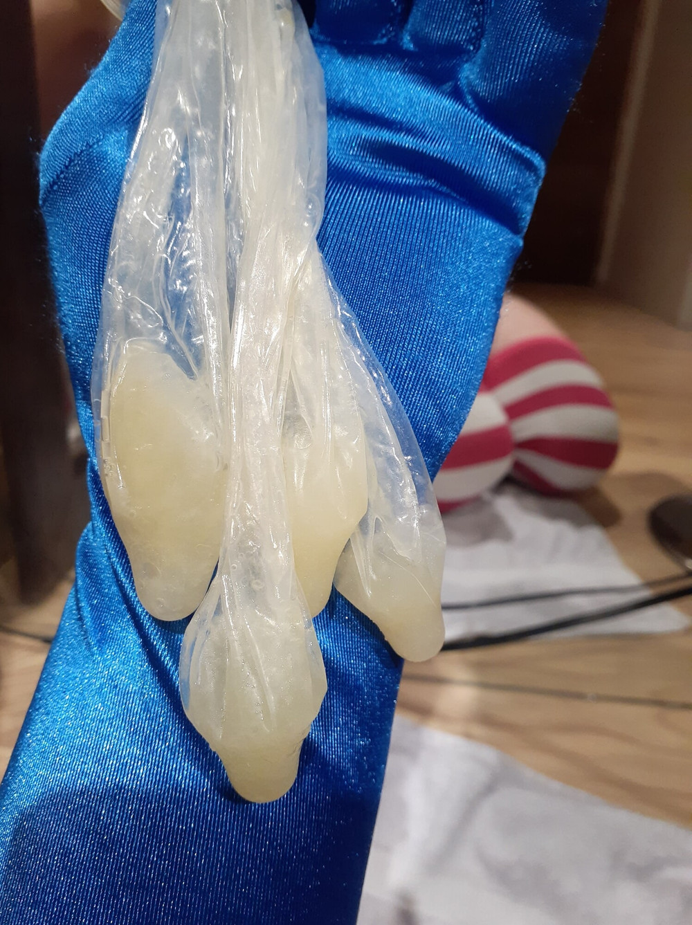 Sexy bitch eat own cum in condom #9