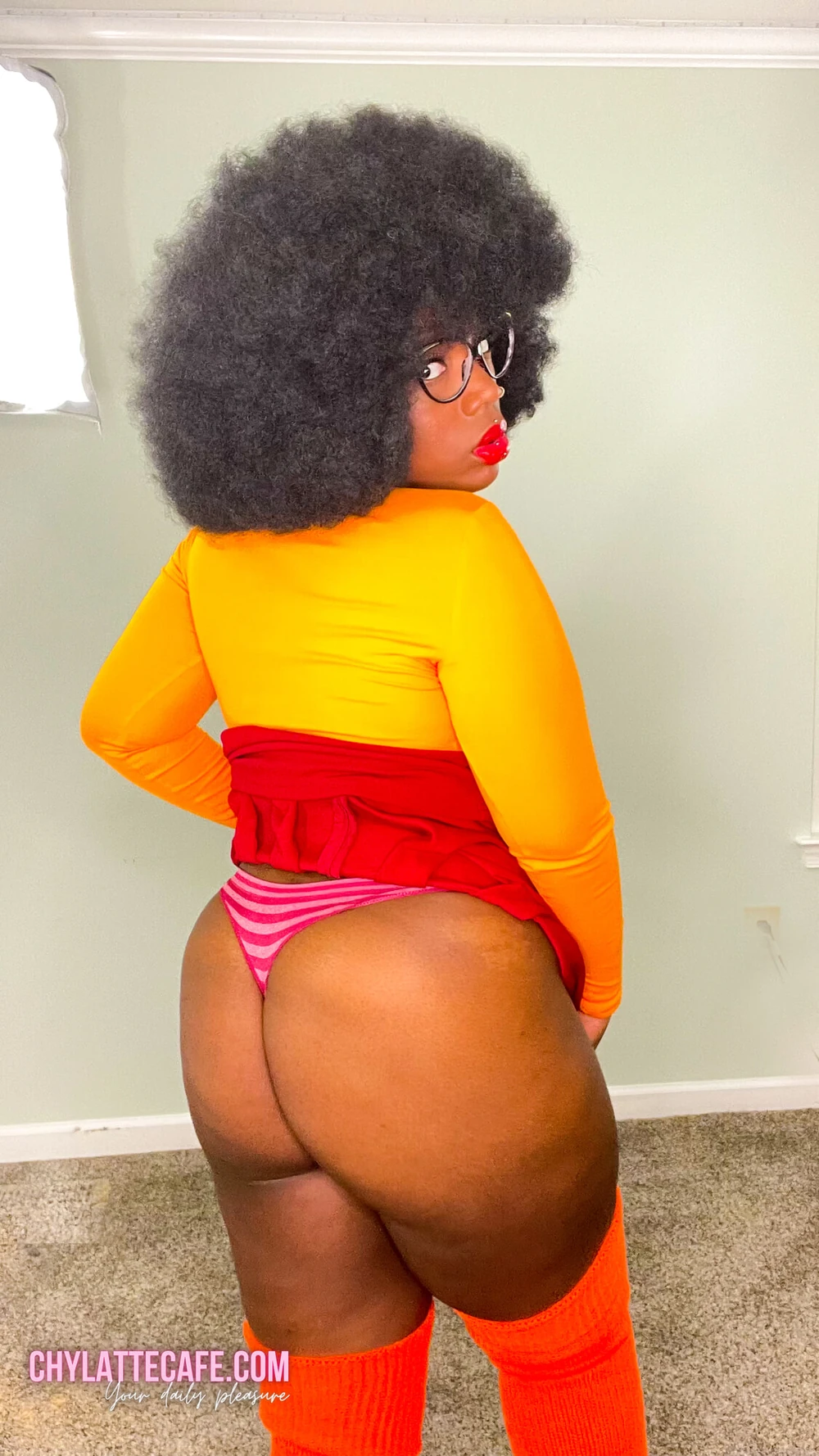 Chy Latte Black Velma Sexy Cosplay Halloween Costume 2 #34