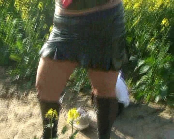 Outfit change in canola field #14