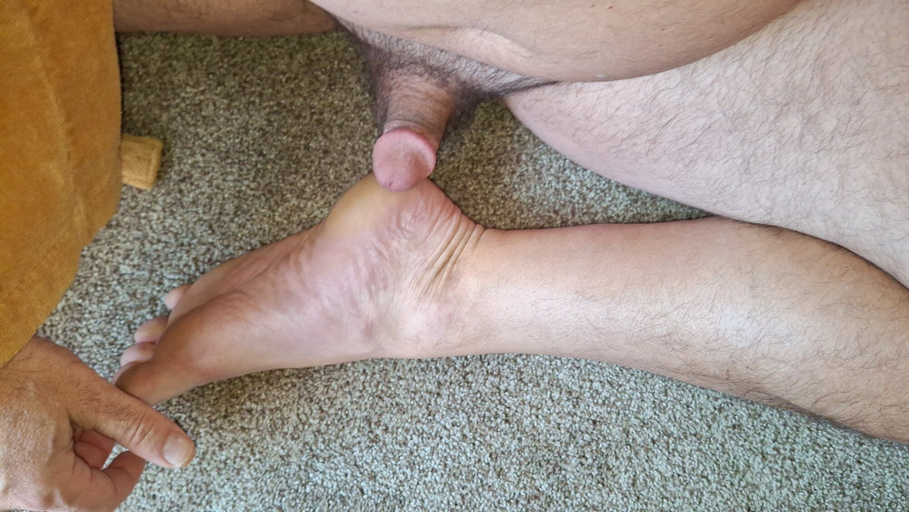 my soft cock and foot #4