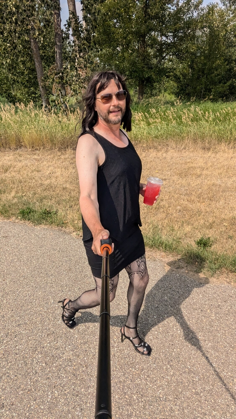 Sissy Tara exposed public walk #9
