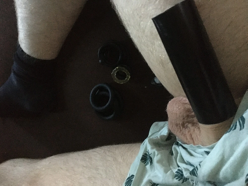 Balls With Rings And Cock With Homemade Cocksleeve And Rings #5