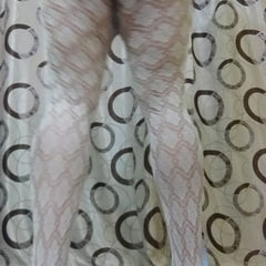 Fuck me in this white flower pantyhose