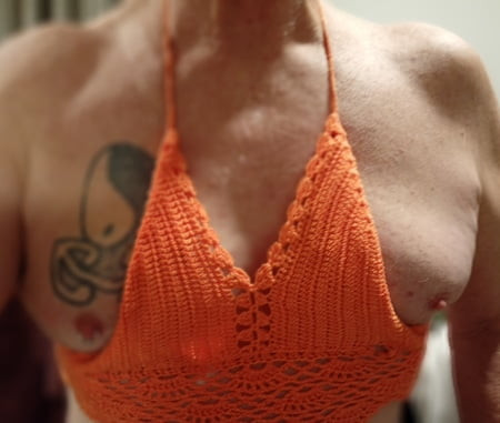 Me in my crochet bra 