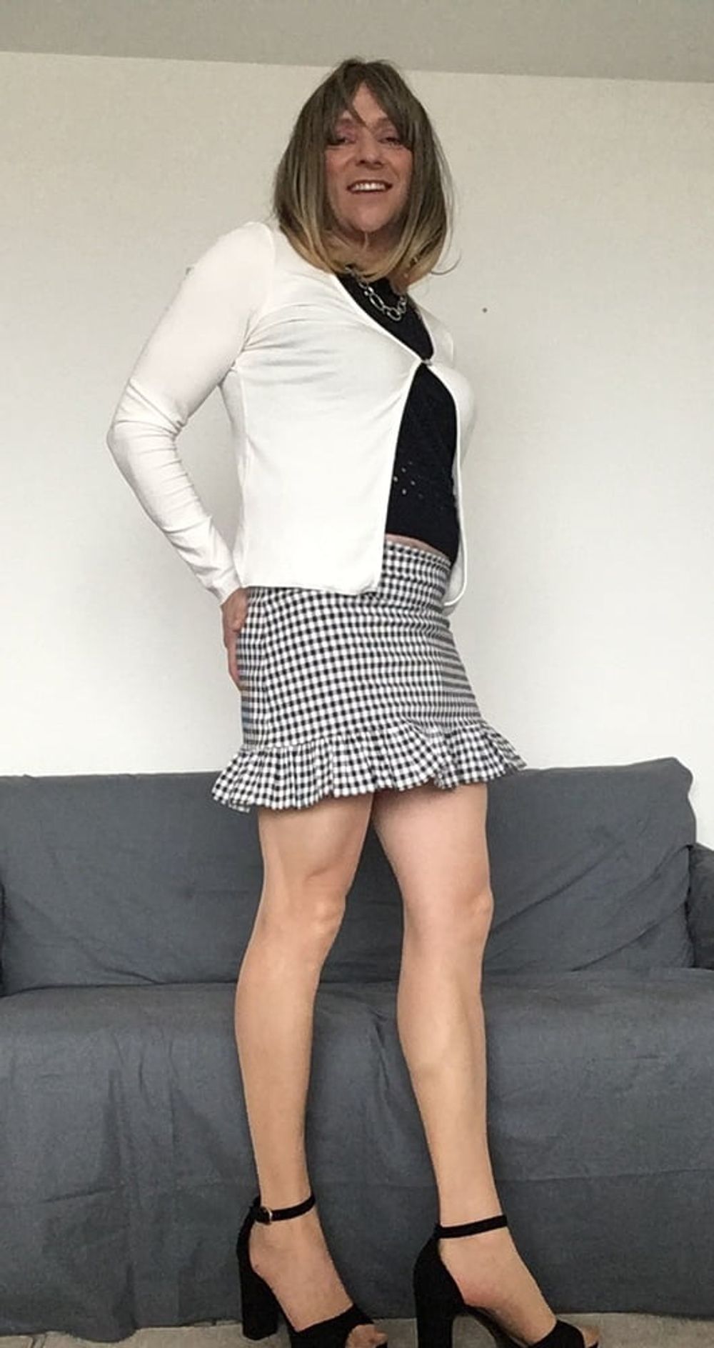 Petra in a plaid skirt and stockings ❤️ #2