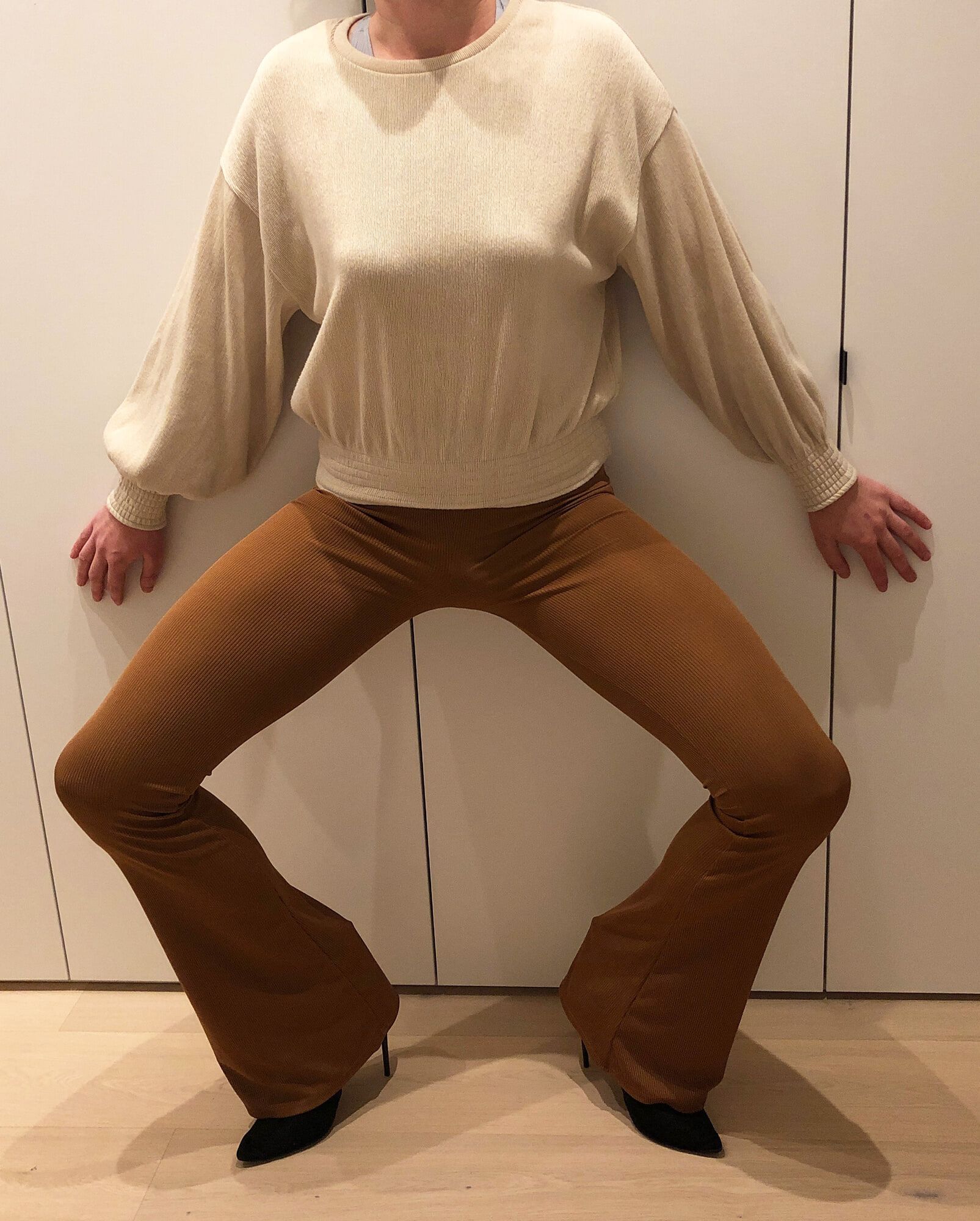 Brown stretch leggings #12