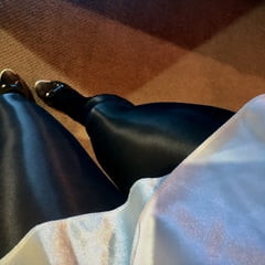 Moments of shiny legs, glossy tights and high heels,
